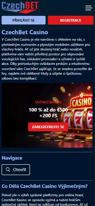 Aktuální mobilní verze CzechBet nebo oficiální Android distribuční stránka